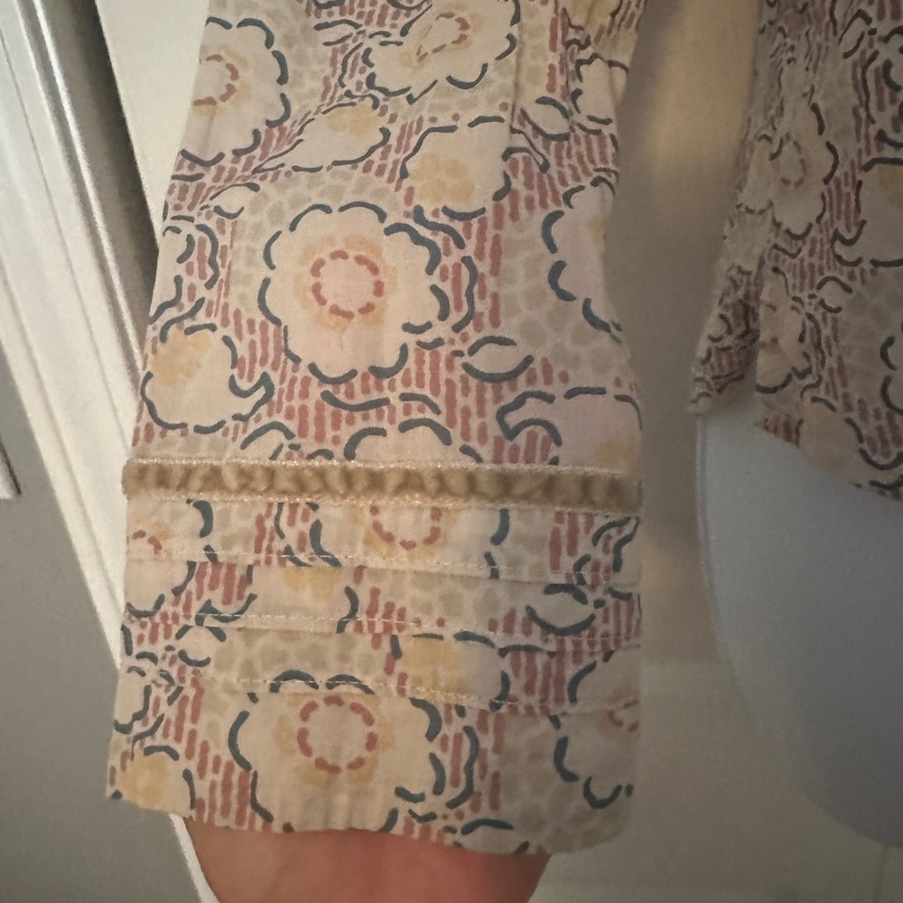 Marc Jacobs floral cotton blouse long sleeve size 4. Tunic - Picture 9 of 15